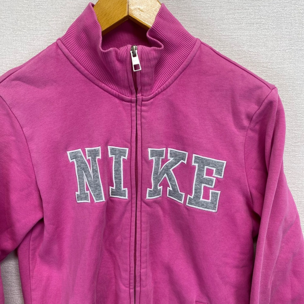Nike Full Zip Track Jacket Women's Size S Pink Athletic Warm Up Activewear